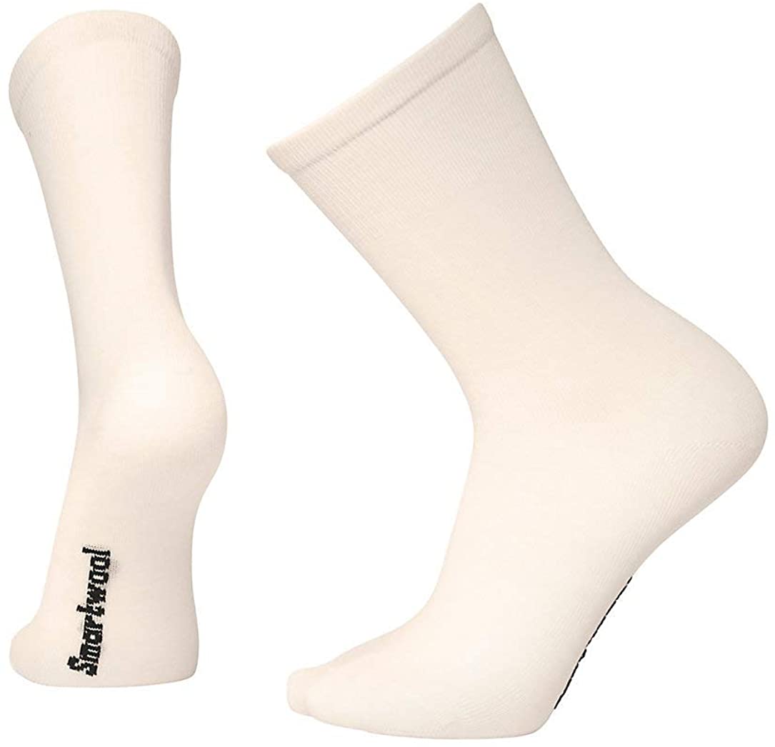 Unisex Smartwool Hike Liner Crew Sock in Natural from the side