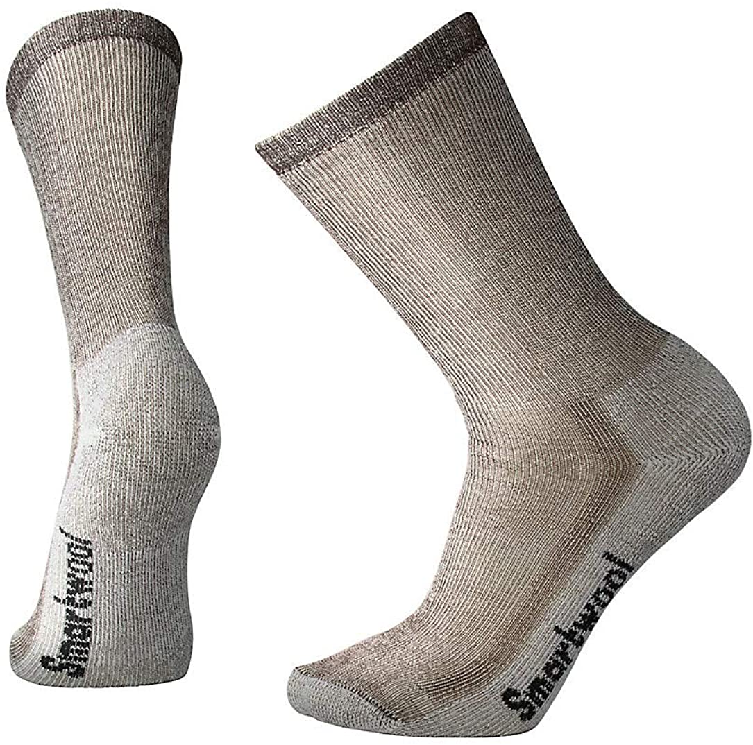 Unisex Smartwool Hike Medium Crew Sock in Dark Brown from the side