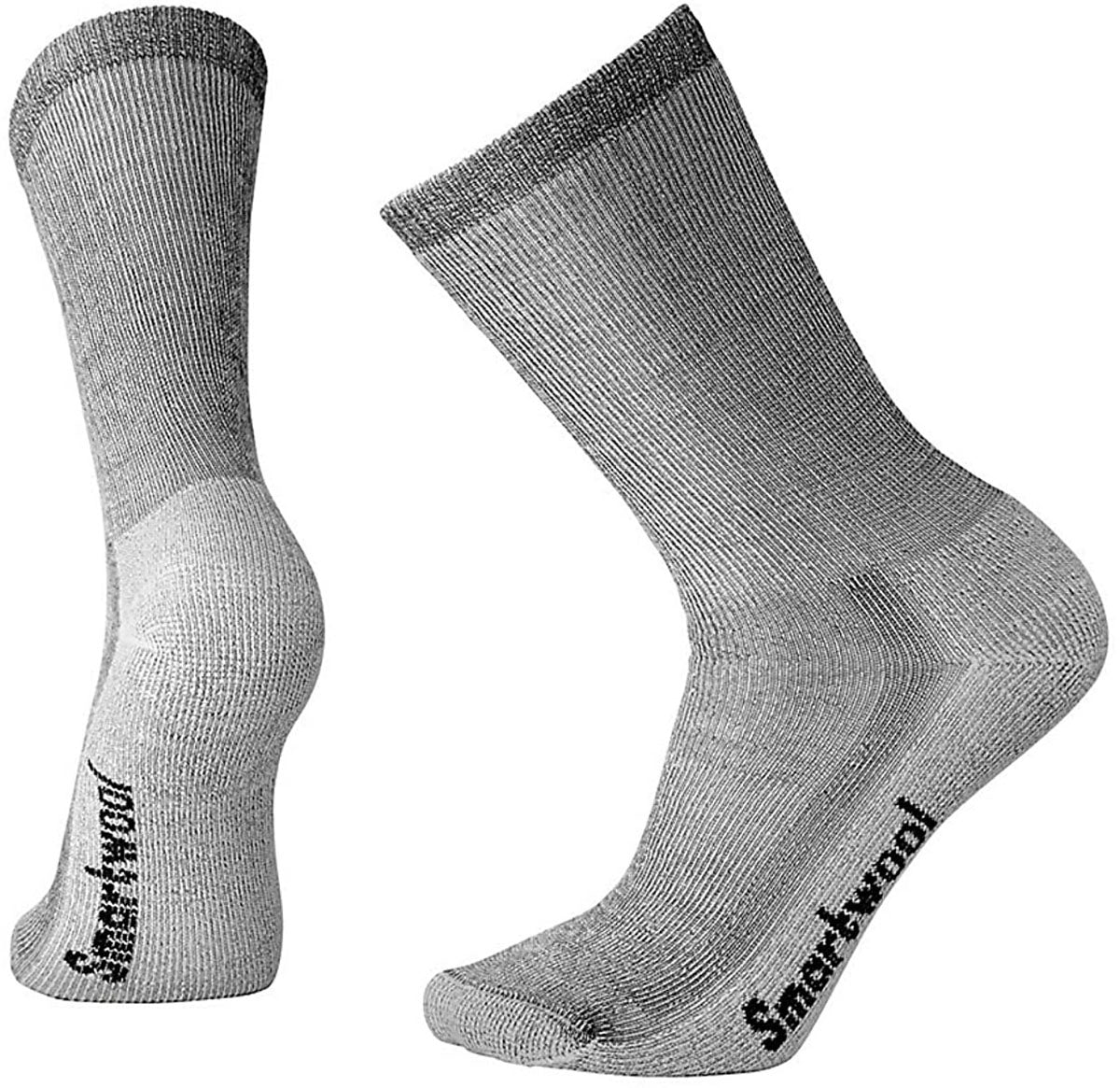Unisex Smartwool Hike Medium Crew Sock in Gray from the front