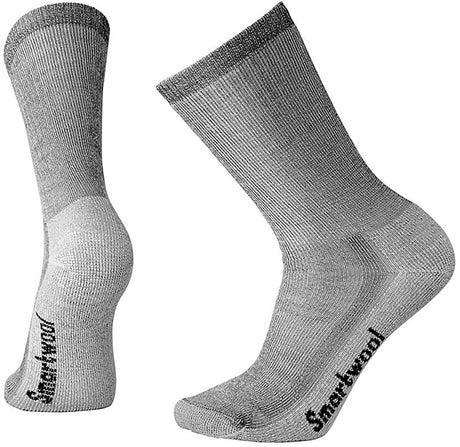 Unisex Smartwool Hike Medium Crew Sock in Gray from the front