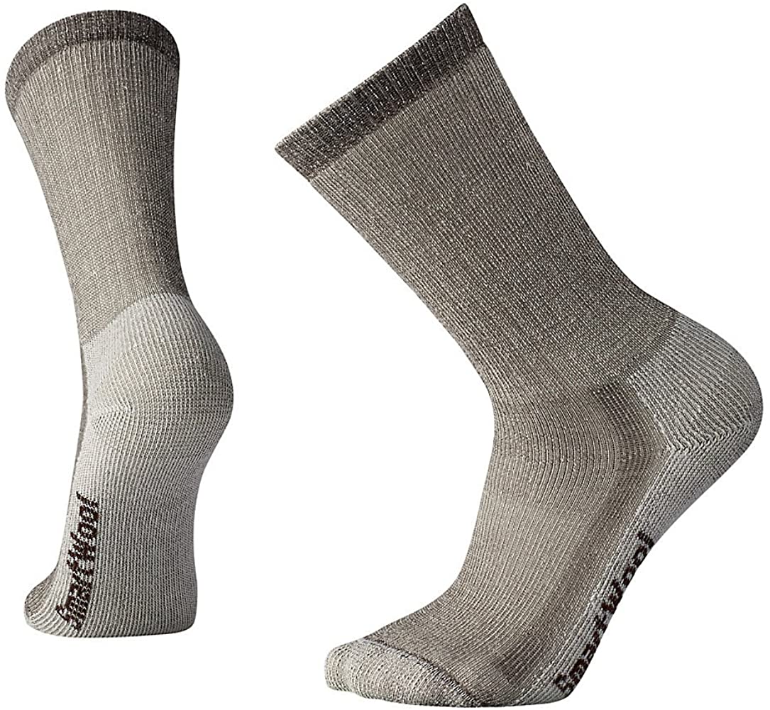 Unisex Smartwool Hike Medium Crew Sock in Taupe from the side