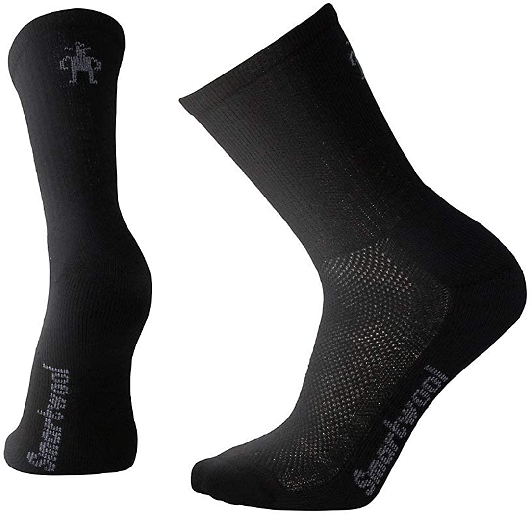 Unisex Smartwool Hike Ultra Light Crew Sock Black in front