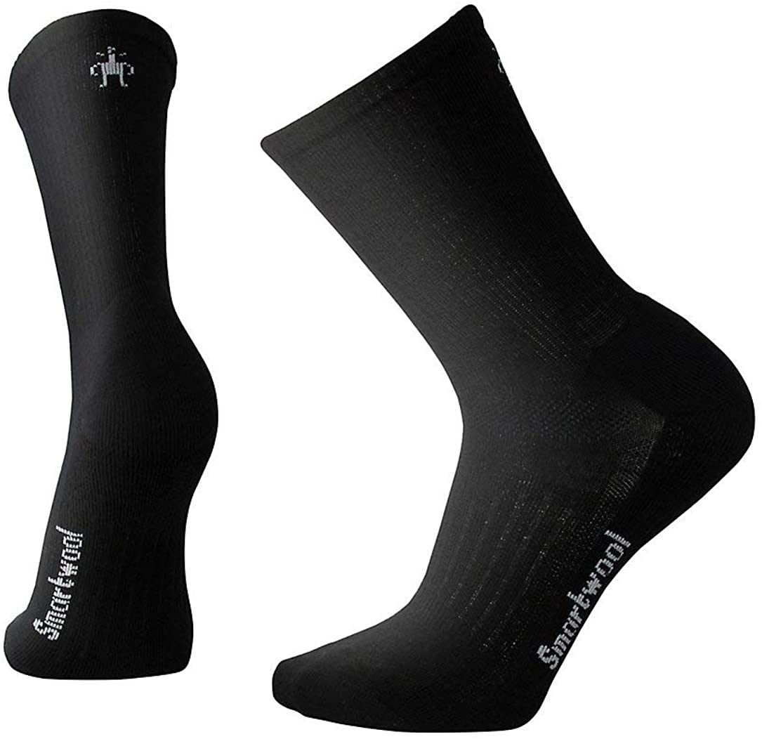 Unisex Smartwool Light Crew Sock in Black from the side