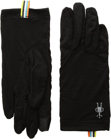 Unisex Smartwool Merino 150 Glove in Black from the front