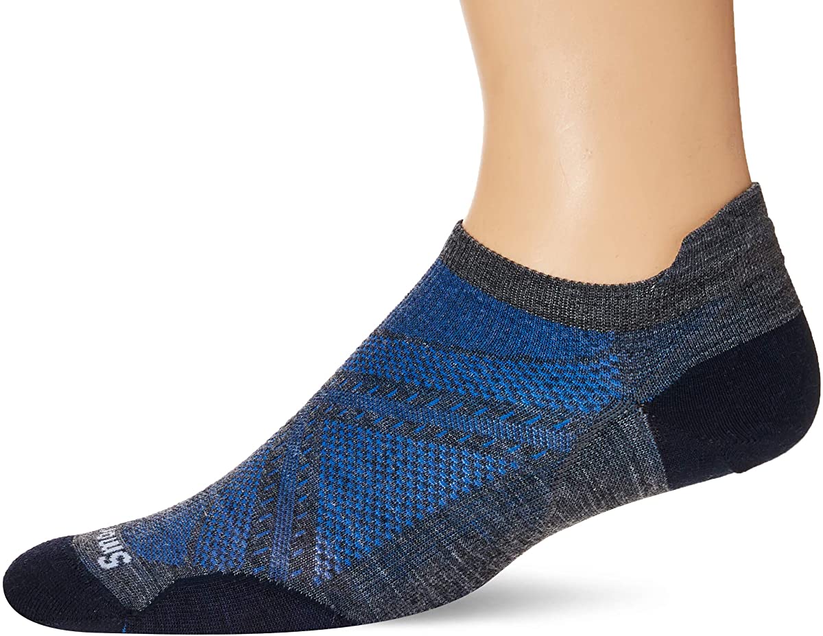 Unisex Smartwool PhD Run Ultra Light Micro Socks in Smartwool Green from the front view