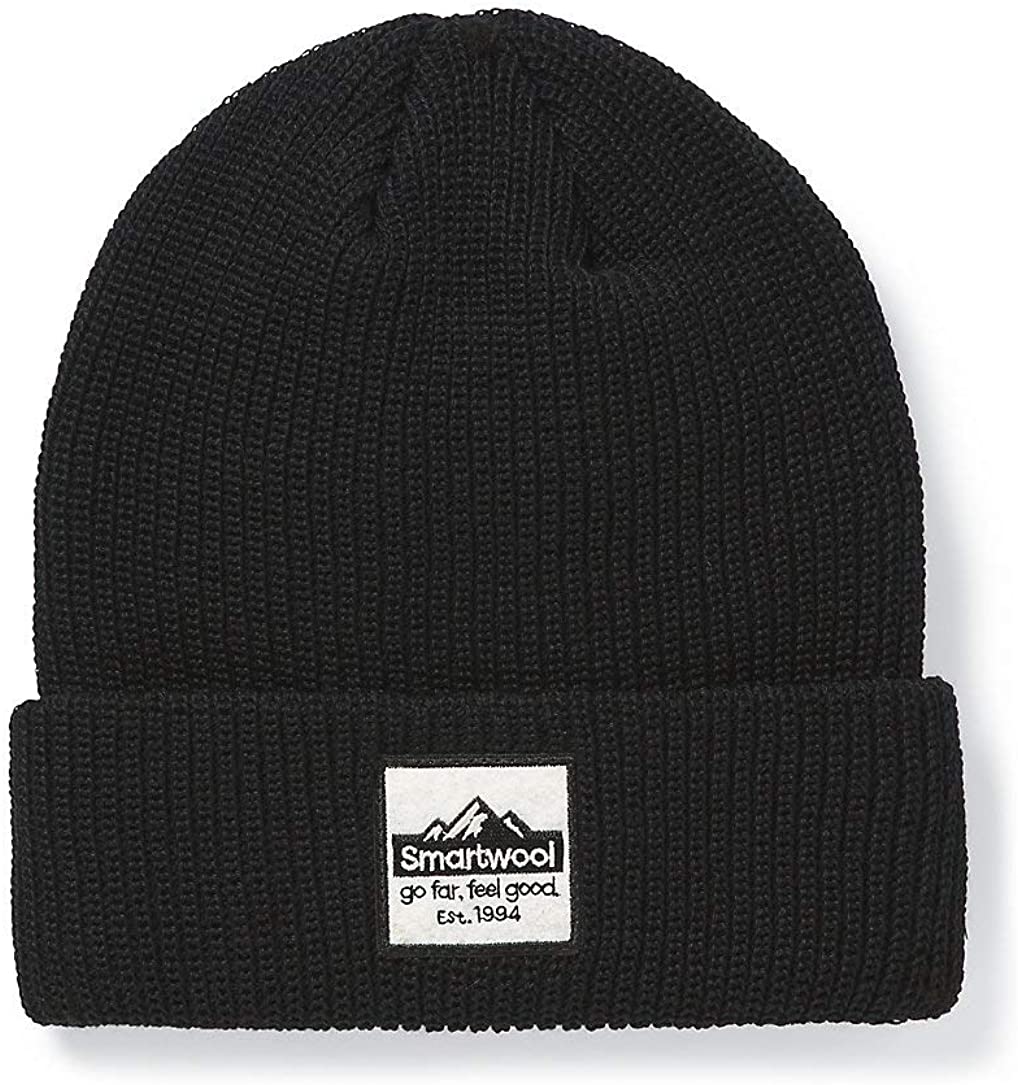 Unisex Smartwool Smartwool Logo Beanie Black in front view