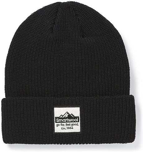Unisex Smartwool Smartwool Logo Beanie Black in front view
