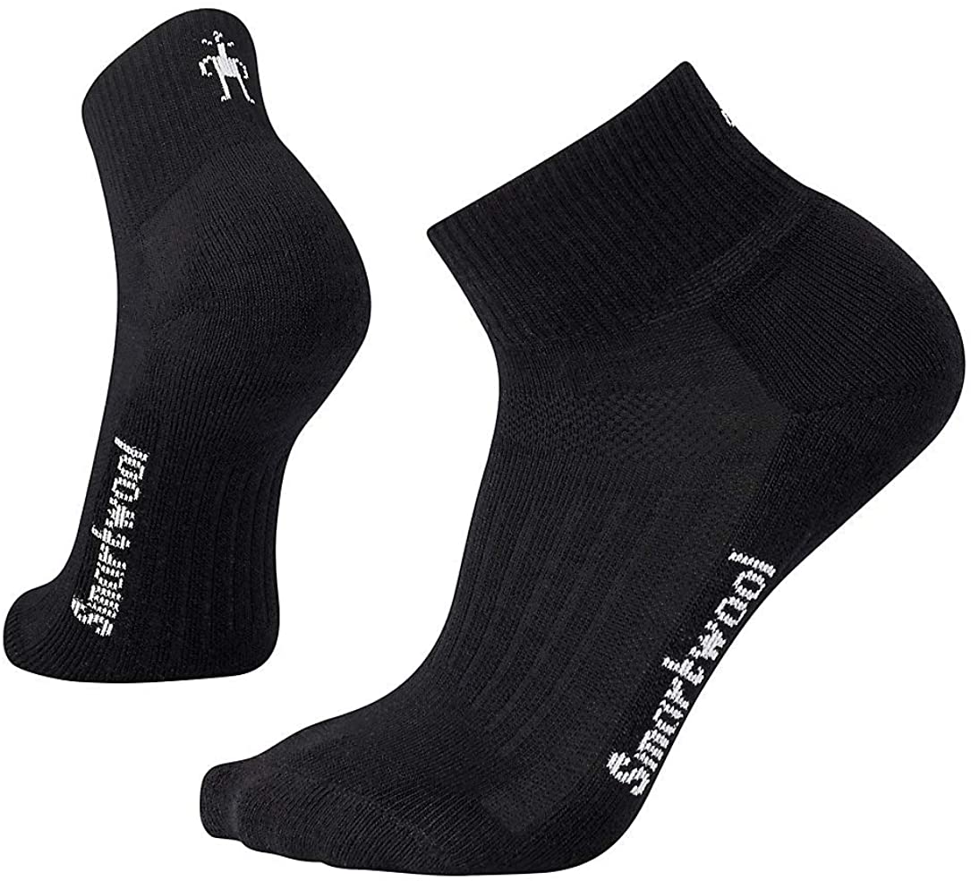 Unisex Smartwool Walk Light Mini Hiking Sock in Black from the side