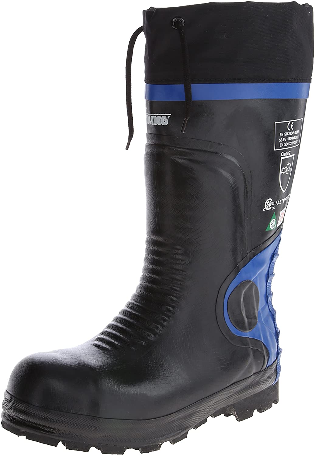 Men's Viking 15" Ultimate Construction Boot in Black/Blue Side View