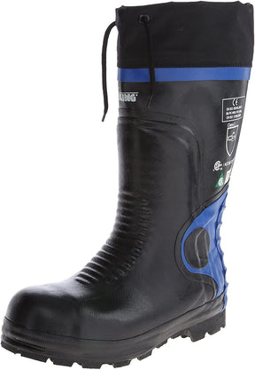 Men's Viking 15" Ultimate Construction Boot in Black/Blue Side View