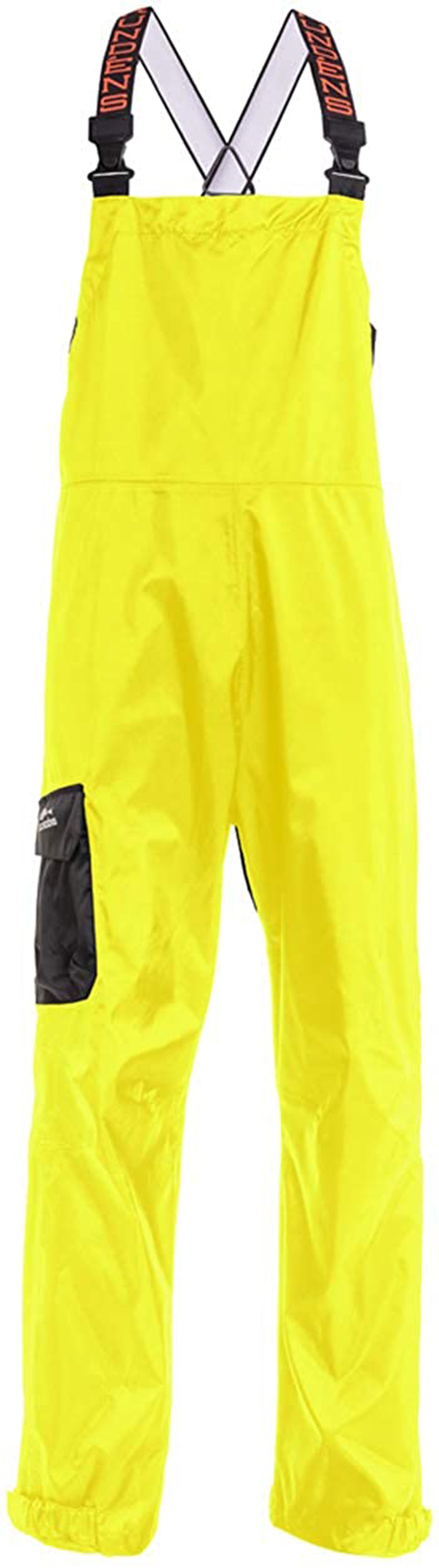 Weather Watch Bib in Hi Vis Yellow color from the front view