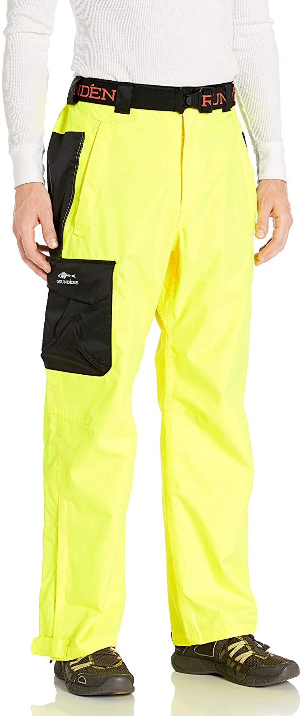 Weather Watch Pant in Hi Vis Yellow color from the front view