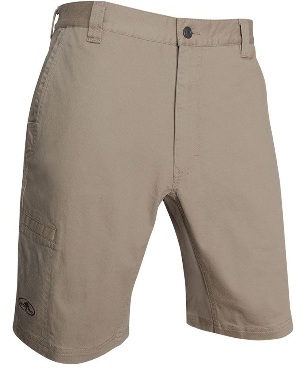 Willow Flex Shorts in Driftwood color from the front view