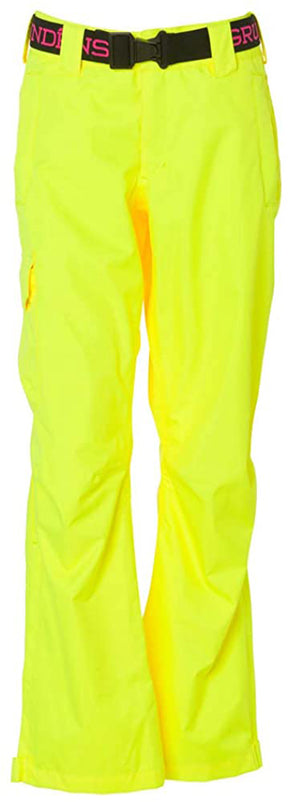 Women's Weather Watch Pant in Hi Vis Yellow color from the front view