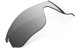 Women's Oakley RadarLock Edge Sunglasses Replacement Lens in Black Iridium from the front view