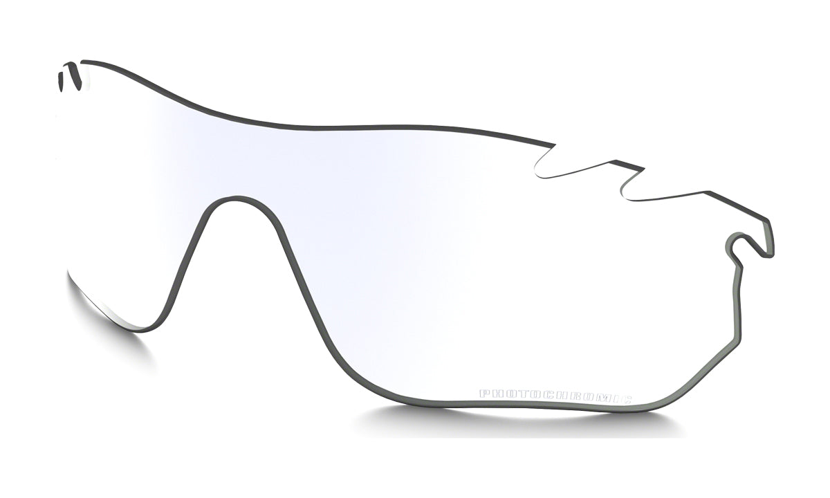 Women's Oakley RadarLock Edge Sunglasses Replacement Lens in Clear To Black Iridium Photochromic from the front view