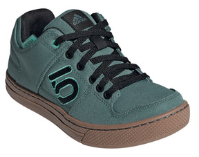 Women's Adidas Five Ten Freerider Primeblue Mountain Bike Shoe in Acid Mint/Hazy Emerald/Core Black from the front