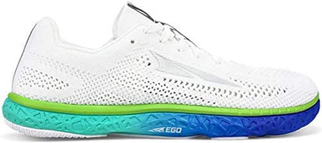 Altra Women's Escalante Racer Road Running Shoe in White/Green from the side
