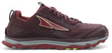 Altra Women's Lone Peak 5 Trail Running Shoe in Dark Port/Light Rose from the side