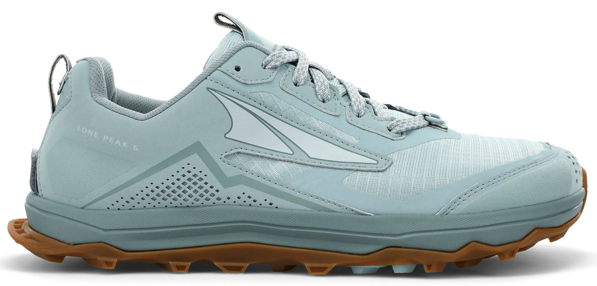 Altra Women's Lone Peak 5 Trail Running Shoe in Ice Flow Blue from the side
