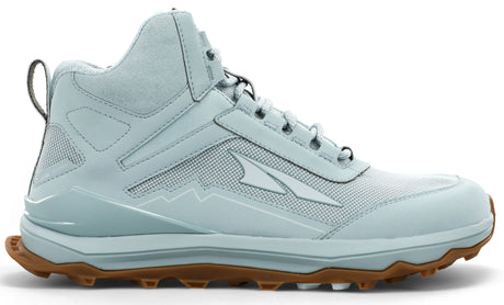 Altra Women's Lone Peak Hiker Trail Running Shoe in Ice Flow Blue from the side