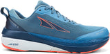 Altra Women's Paradigm 5 Road Running Shoe in Blue/Coral from the side