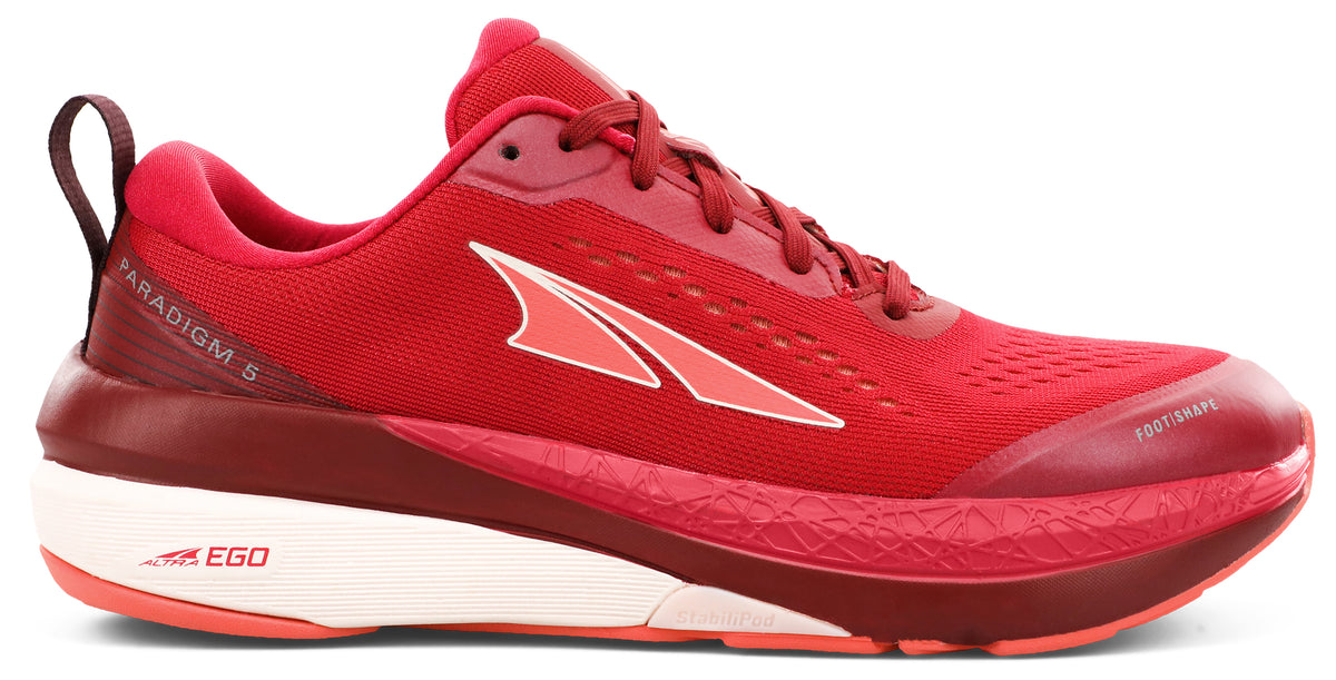 Altra Women's Paradigm 5 Road Running Shoe in Raspberry from the side