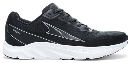 Altra Women's Rivera Road Running Shoe in Black/White from the side