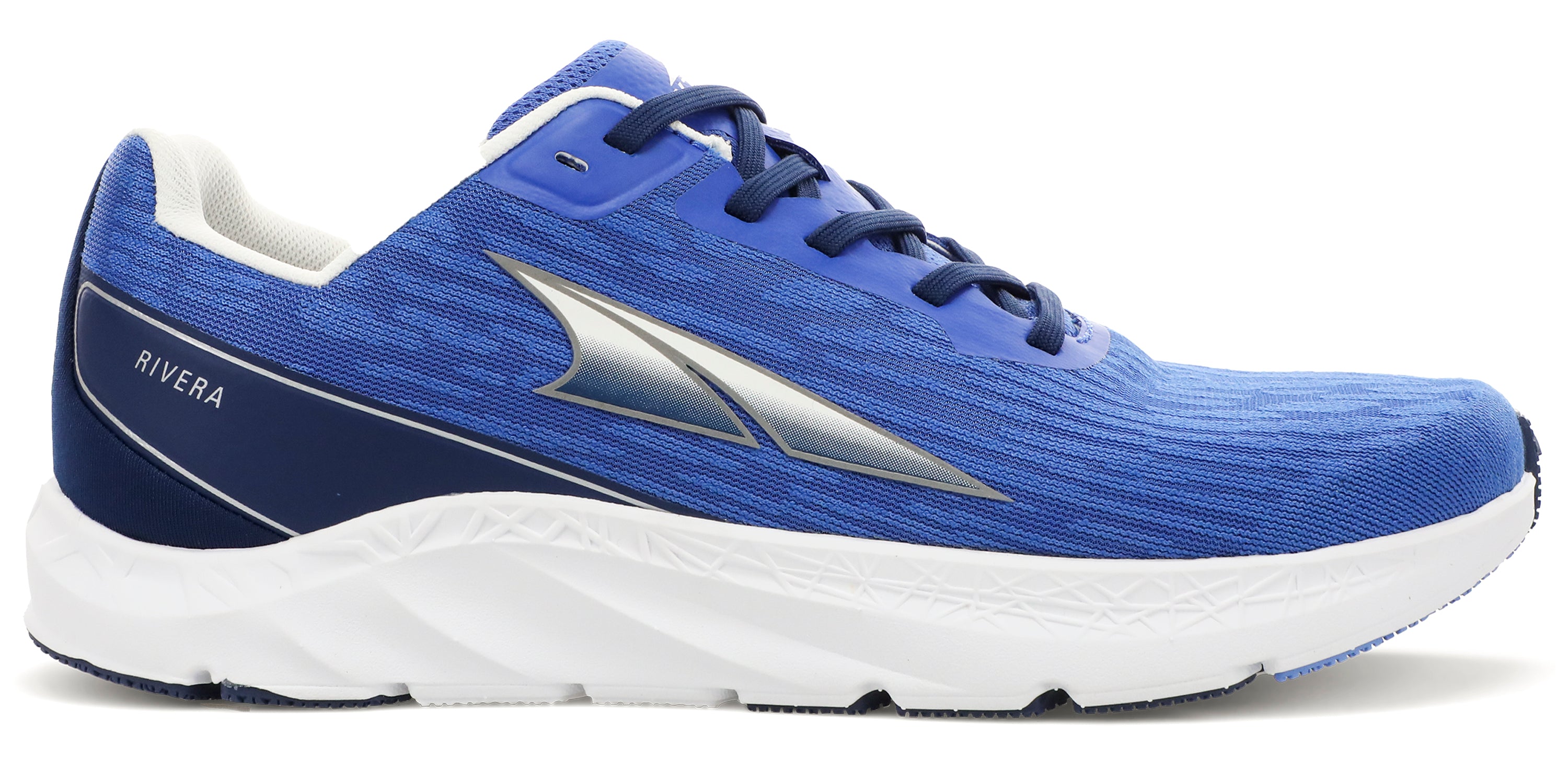 Altra Women's Rivera Road Running Shoe in Blue from the side