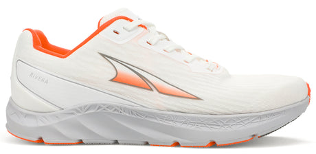 Altra Women's Rivera Road Running Shoe in White/Coral from the side