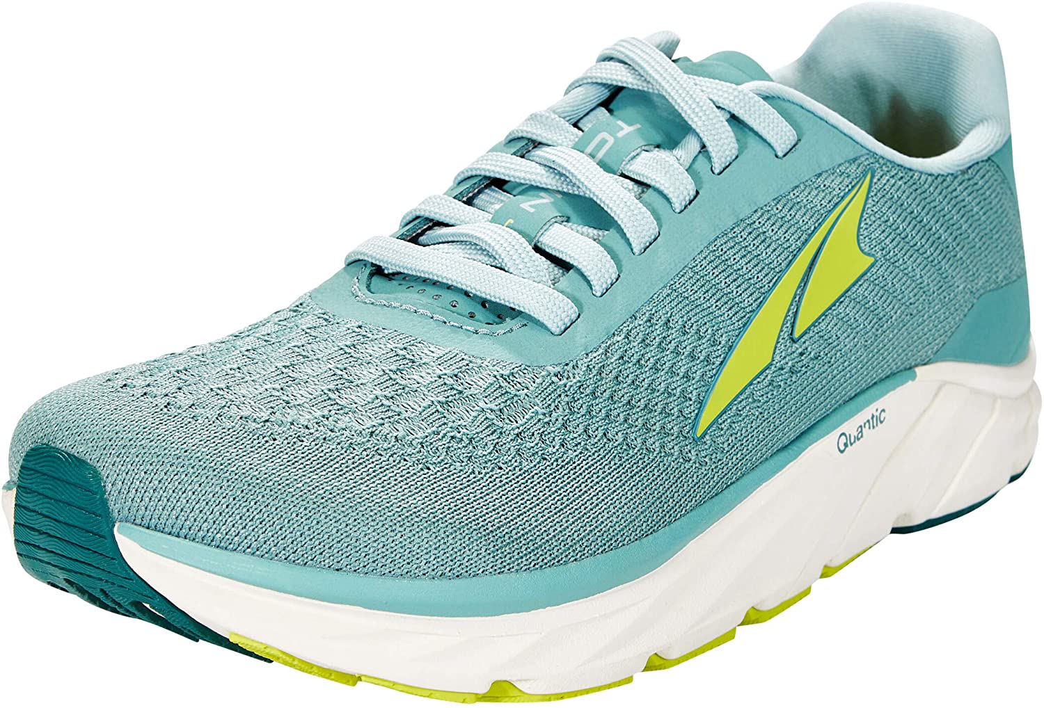 Altra Women's Torin 4.5 Plush Road Running Shoe in Mineral Blue from the side