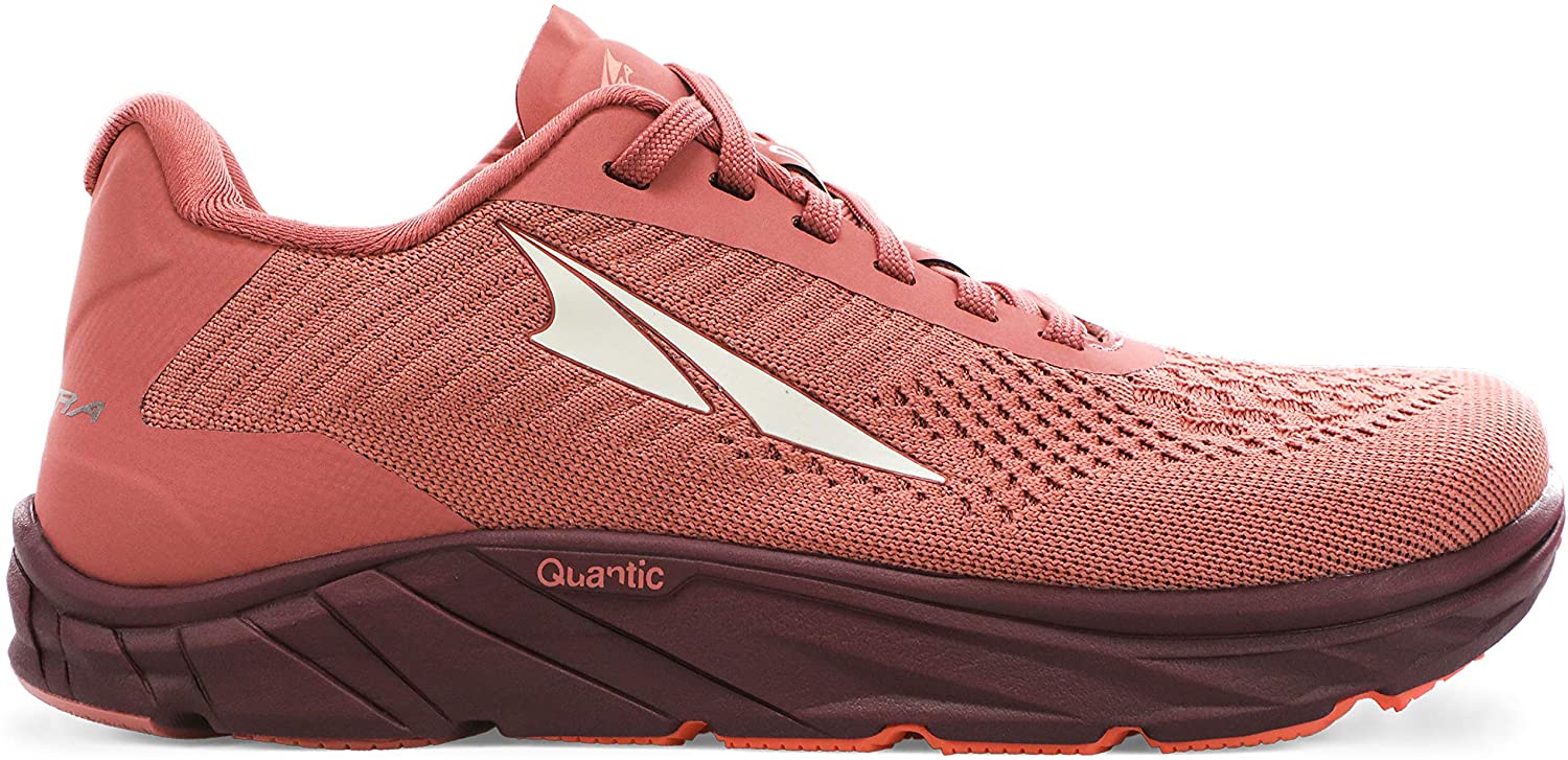 Altra Women's Torin 4.5 Plush Road Running Shoe in Misty Rose from the side