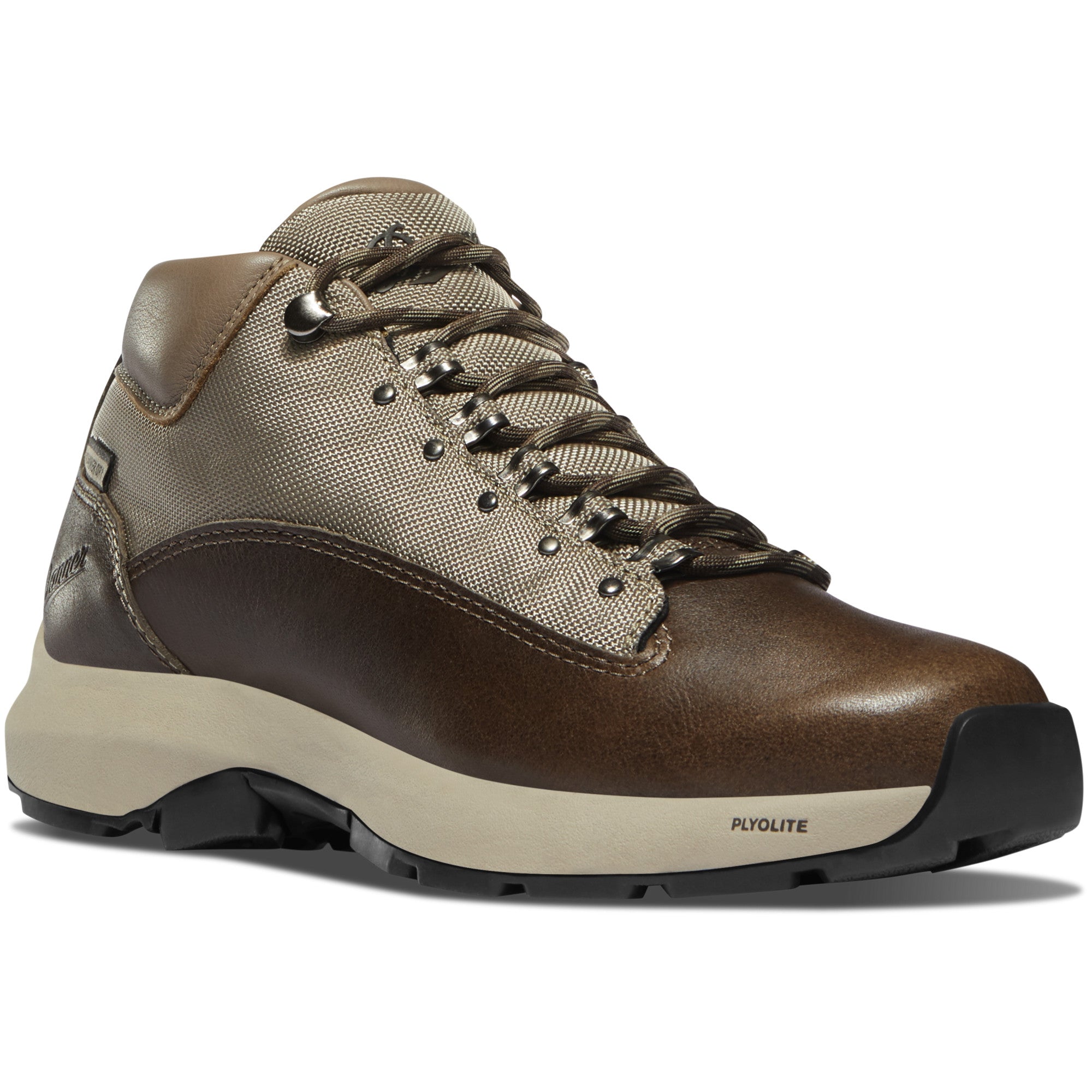 Danner Women's Caprine EVO Danner Dry Waterproof Lifestyle Boot in Chocolate/Taupe from the side