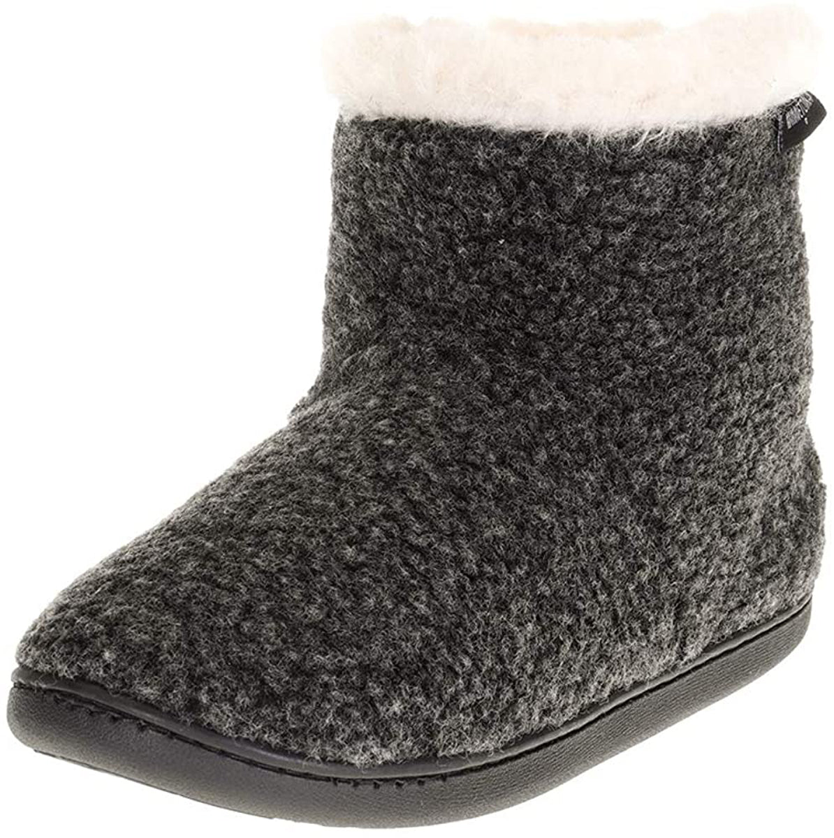 Women's Minnetonka Betty Bootie Slipper in Charcoal from the front view