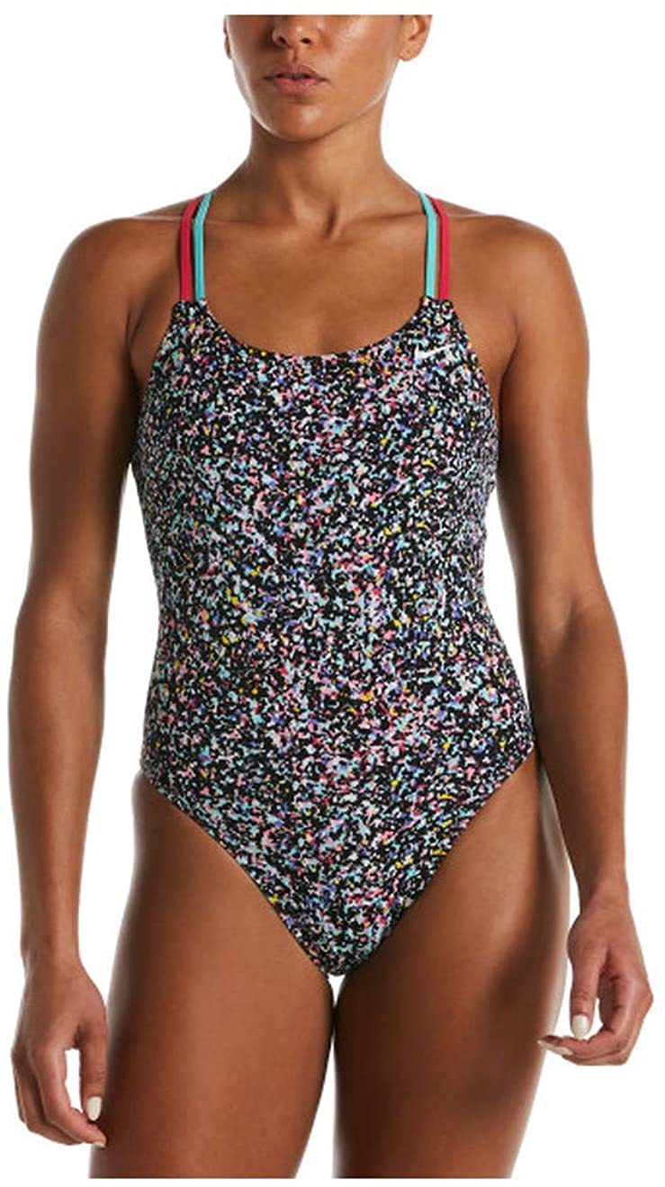 Women's Nike Pixel Party Spiderback One Piece in Jet Black