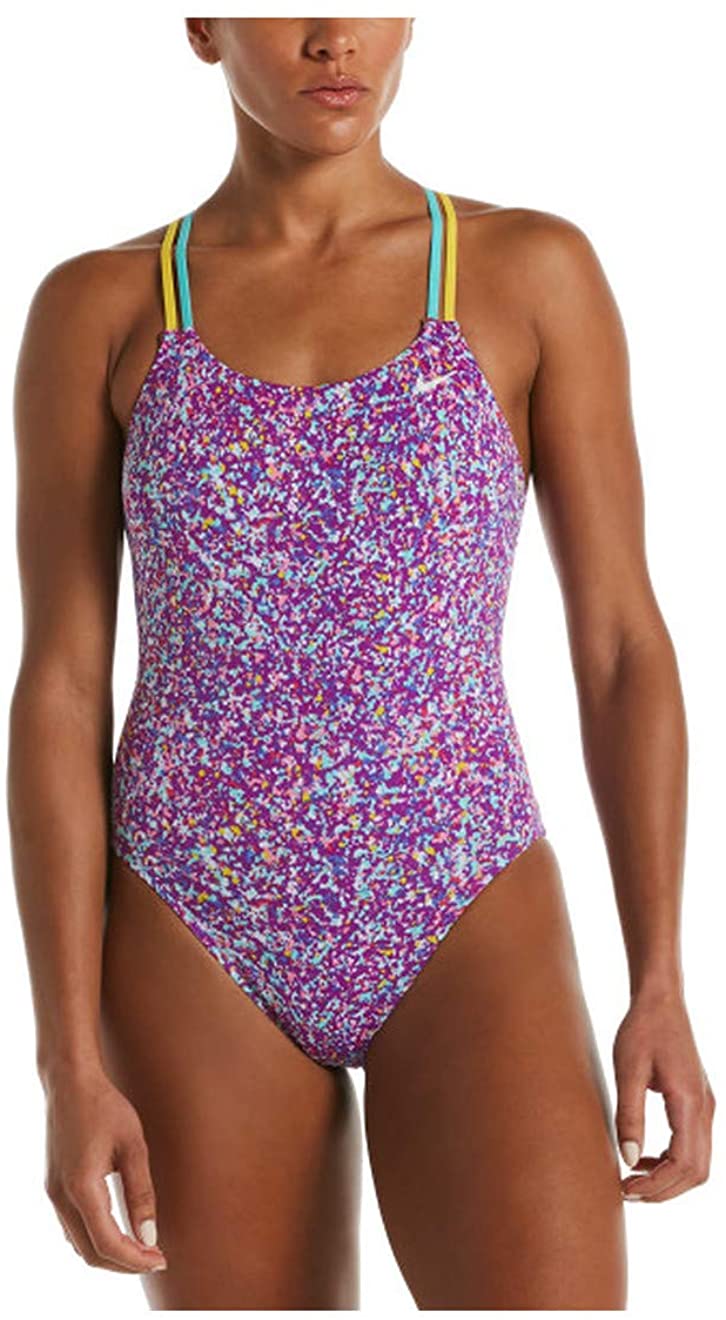 Women's Nike Pixel Party Spiderback One Piece in Vivid Purple