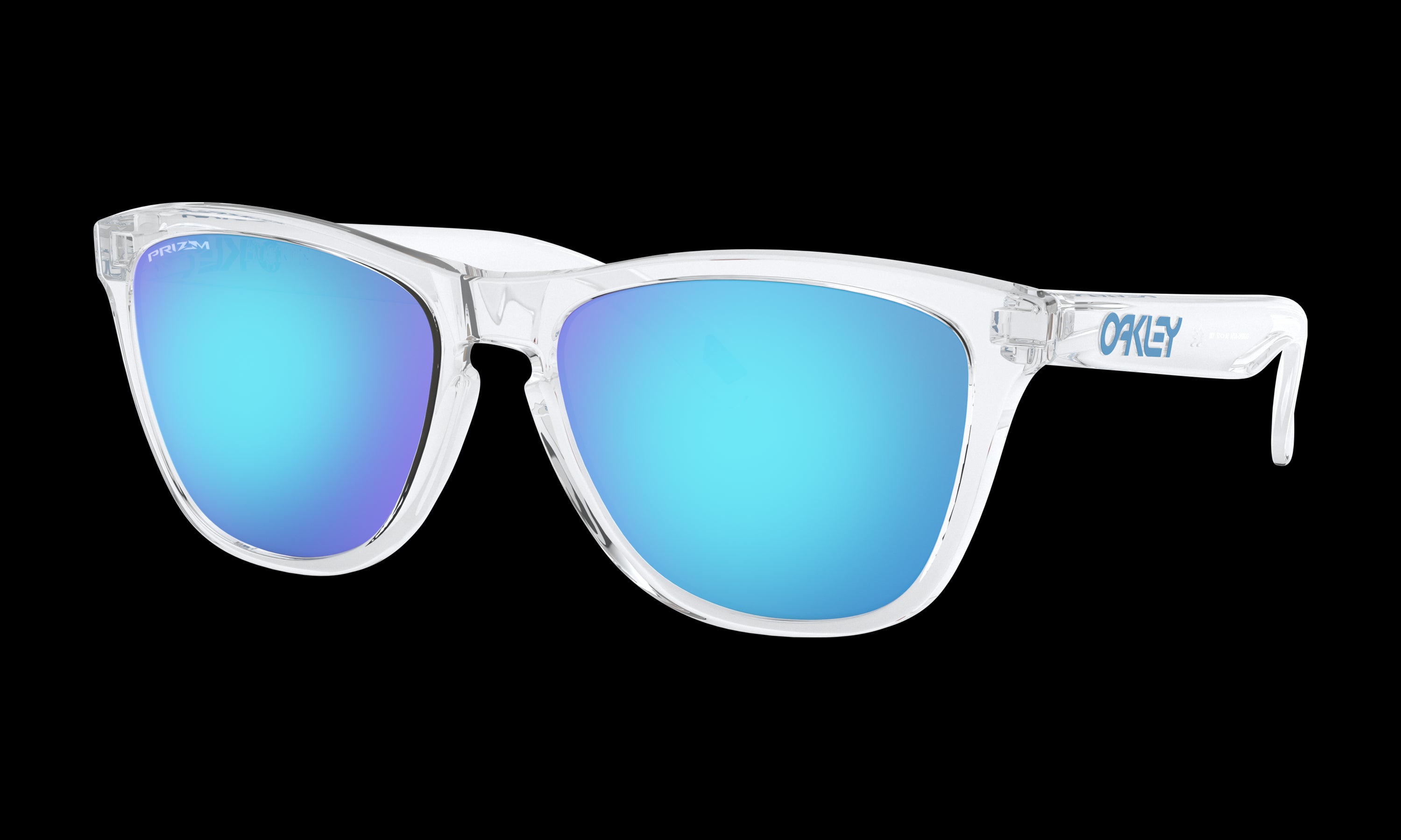 Women's Oakley Frogskins (Asia Fit) Sunglasses in Crystal Clear Prizm Sapphire
