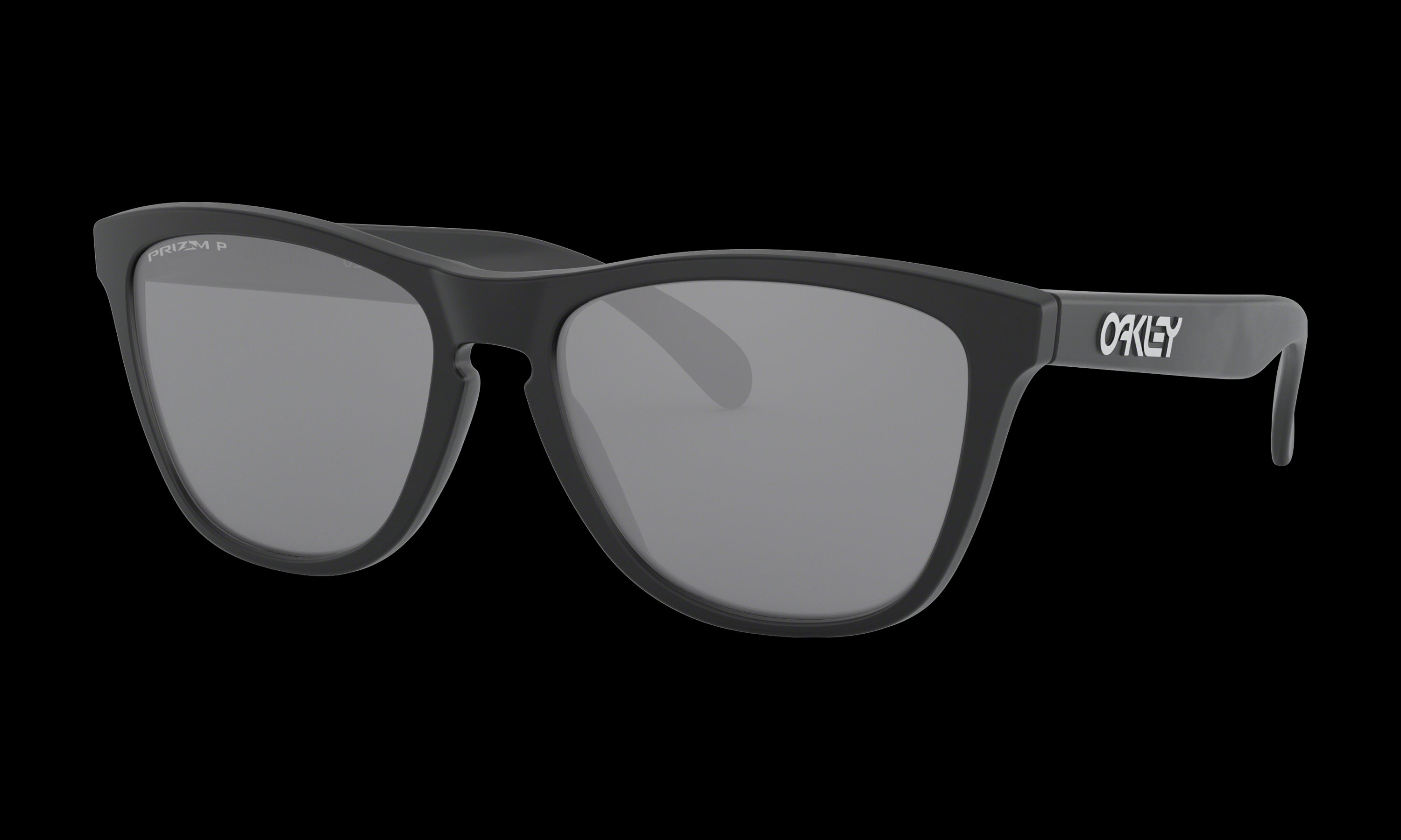Women's Oakley Frogskins (Asia Fit) Sunglasses in Matte Black Prizm Black Polarized 