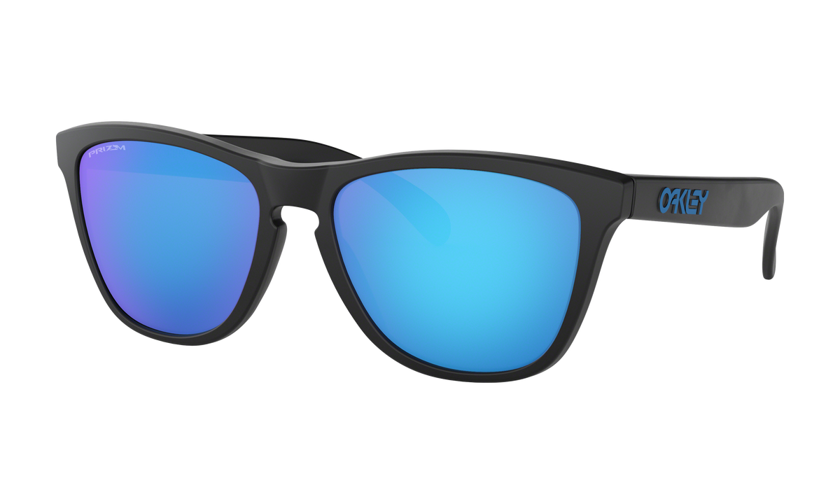 Women's Oakley Frogskins (Asia Fit) Sunglasses in Matte Black Prizm Sapphire