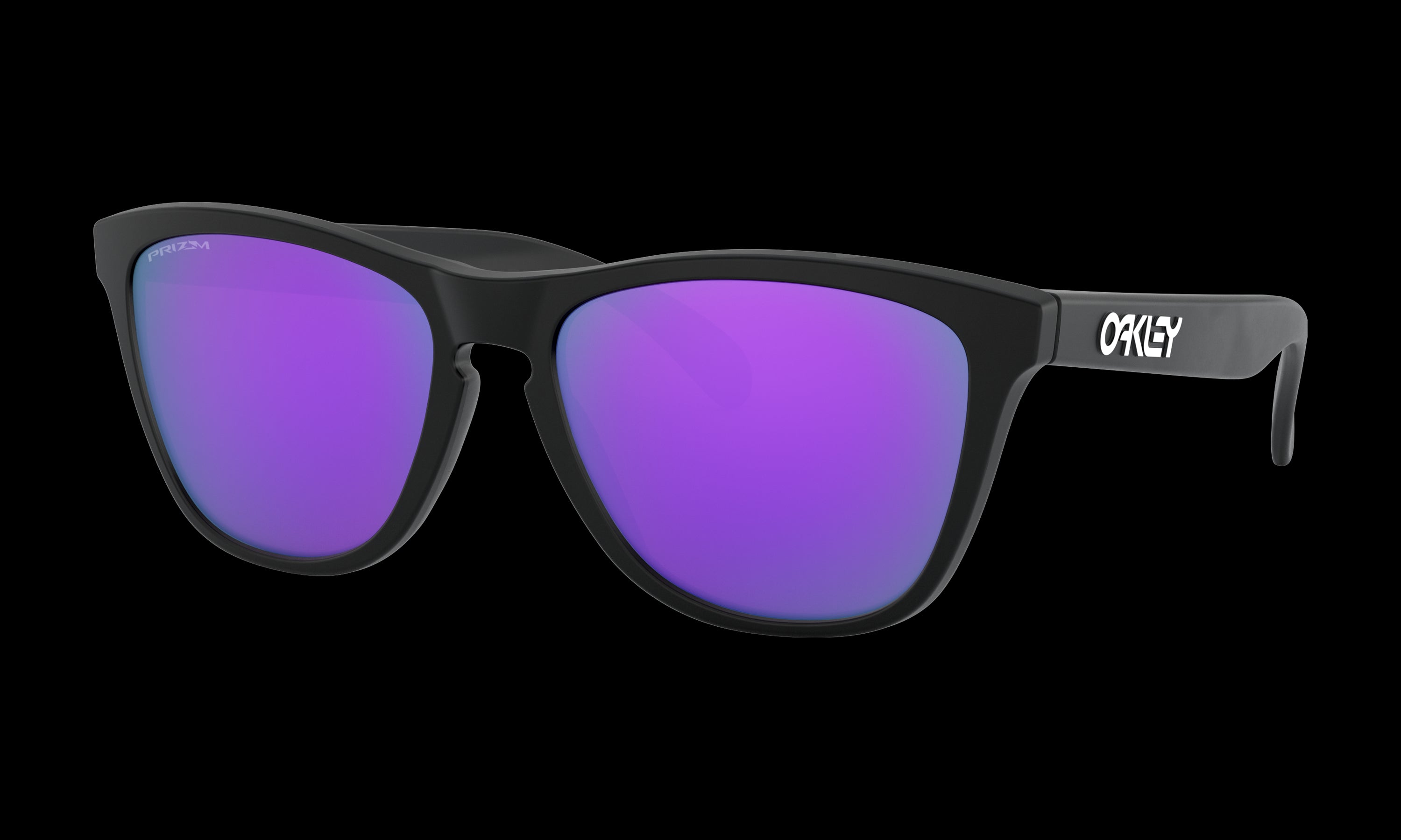 Women's Oakley Frogskins (Asia Fit) Sunglasses in Matte Black Prizm Violet