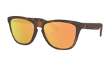 Women's Oakley Frogskins Sunglasses in Matte Brown Tortoise Prizm Rose Gold Polarized 