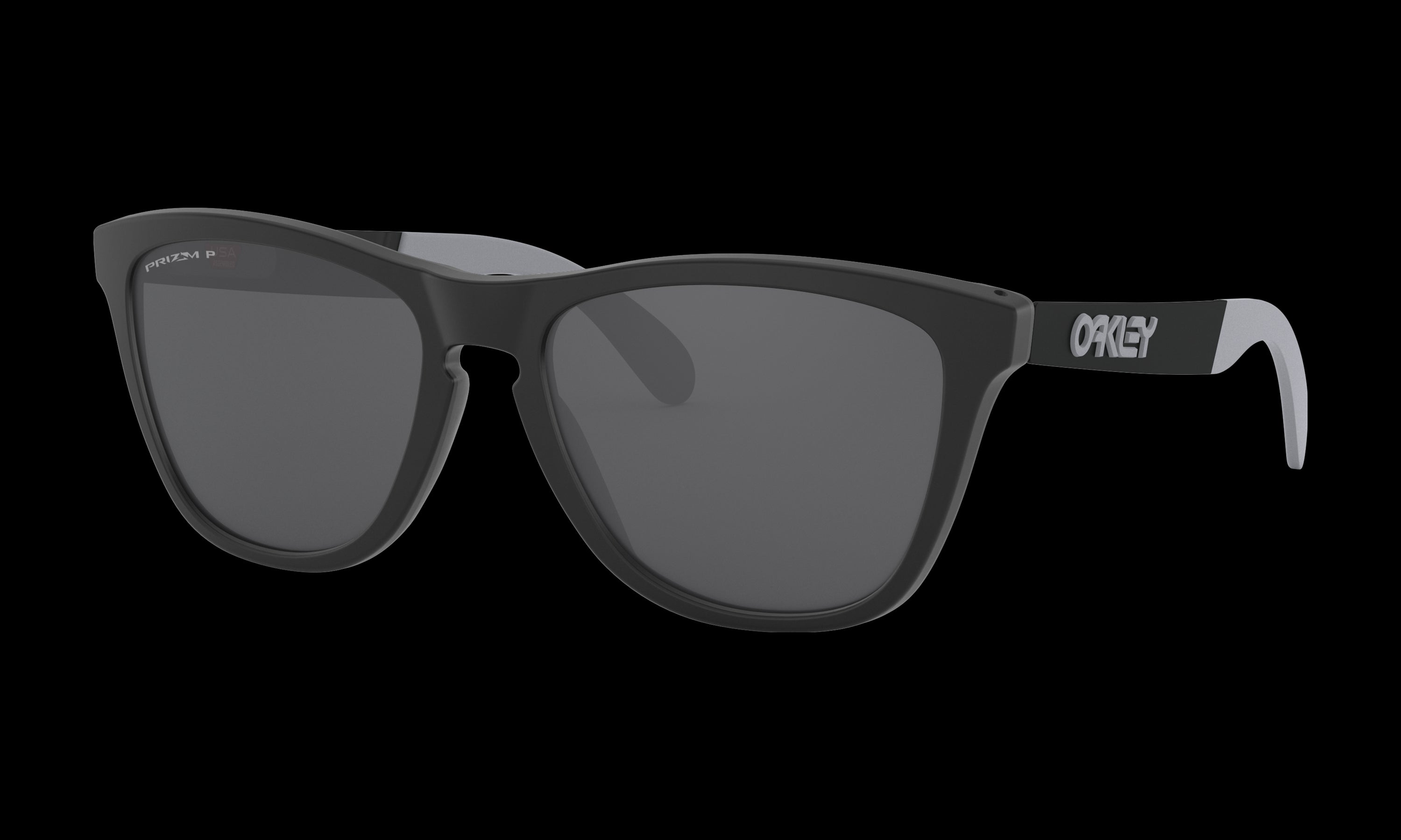 Women's Oakley Frogskins Mix (Asia Fit) Sunglasses in Matte Black Ink Prizm Black Polarized 