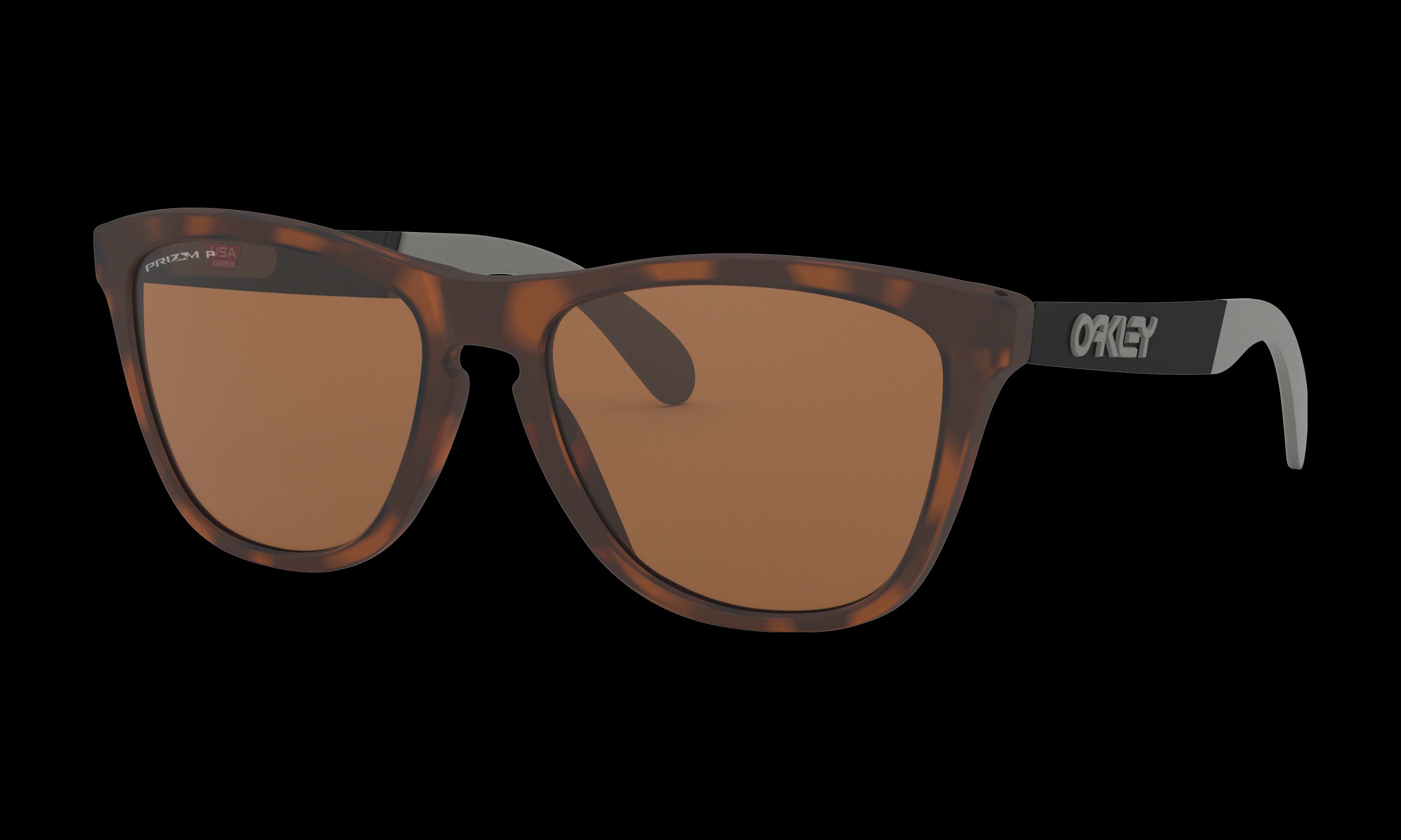 Women's Oakley Frogskins Mix Sunglasses in Matte Brown Tortoise Prizm Tungsten Polarized 