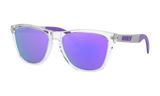 Women's Oakley Frogskins Mix Sunglasses in Polished Clear Prizm Violet Polarized 