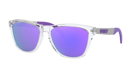 Women's Oakley Frogskins Mix Sunglasses in Polished Clear Prizm Violet Polarized 