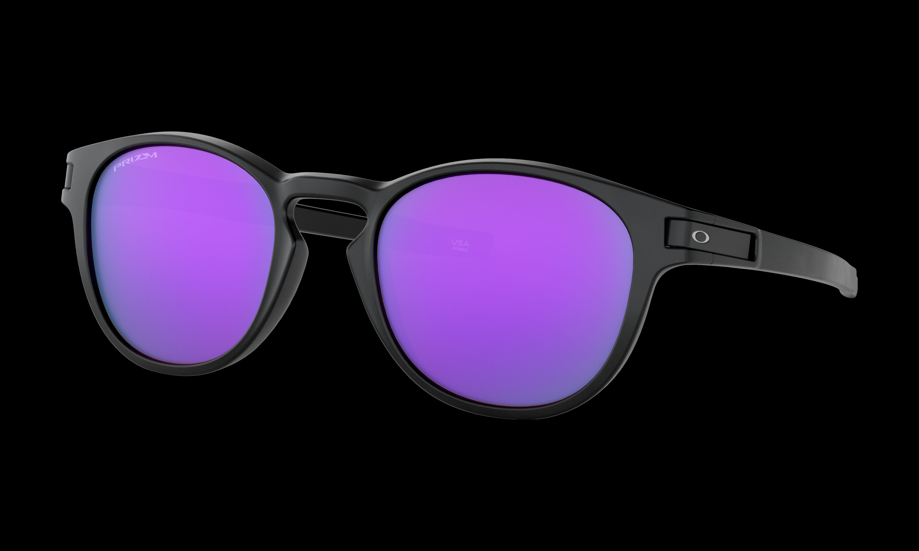 Women's Oakley Latch (Asia Fit) Sunglasses in Matte Black Prizm Violet