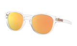 Women's Oakley Latch (Asia Fit) Sunglasses in Matte Clear Prizm Rose Gold Polarized 