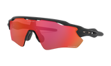 Women's Oakley Radar Ev Path Sunglasses in Matte Black Prizm Trail Torch
