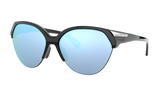 Women's Oakley Trailing Point Sunglasses in Polished Black Prizm Deep Water Polarized 