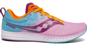 Women's Saucony Fastwitch 9 Running Shoe in Future Pink from the side view